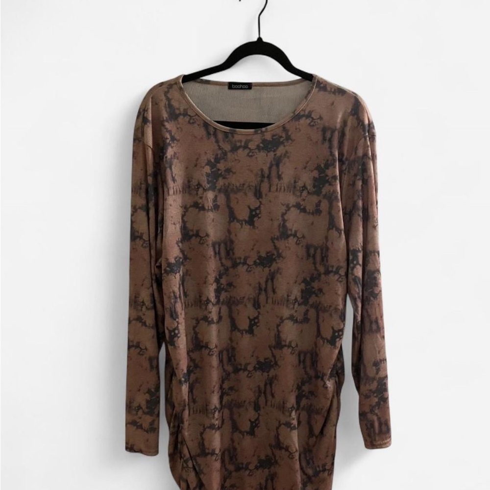 Boohoo Plus Acid Wash Dress